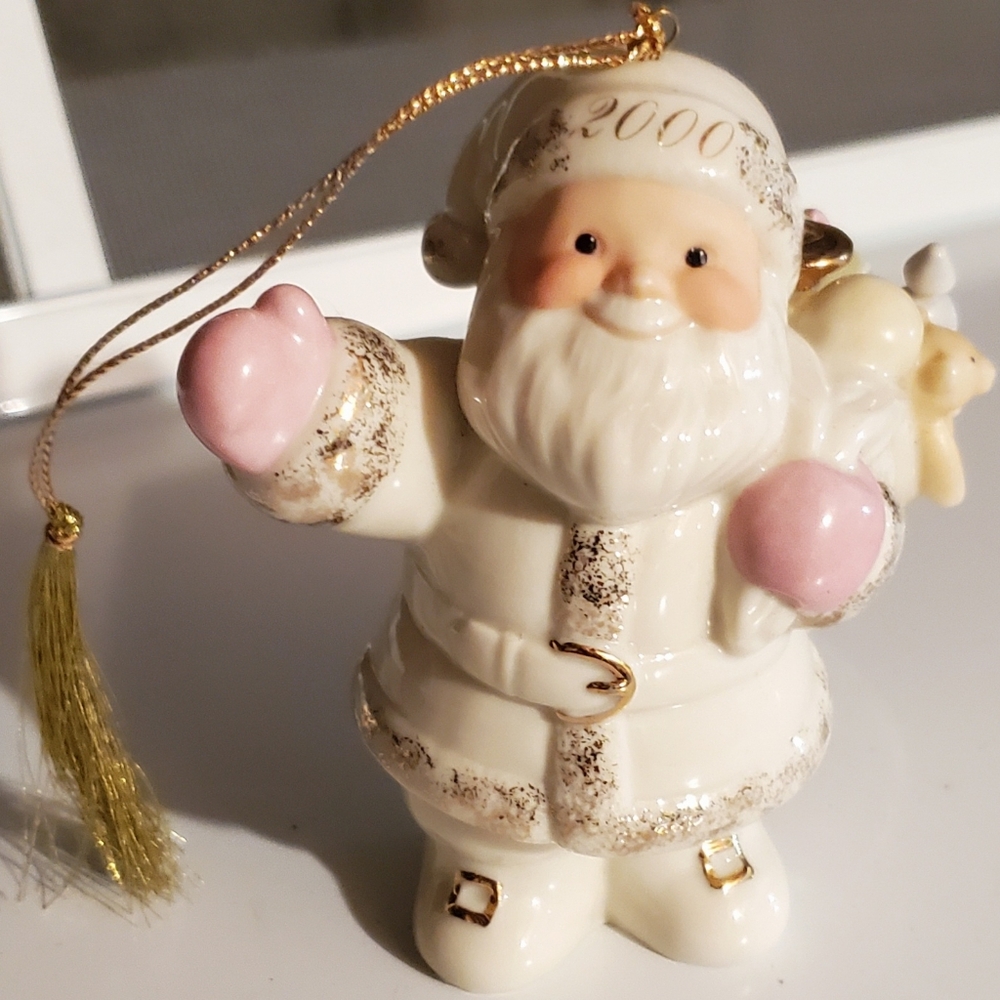 Lenox china Santa 2000 tree ornament